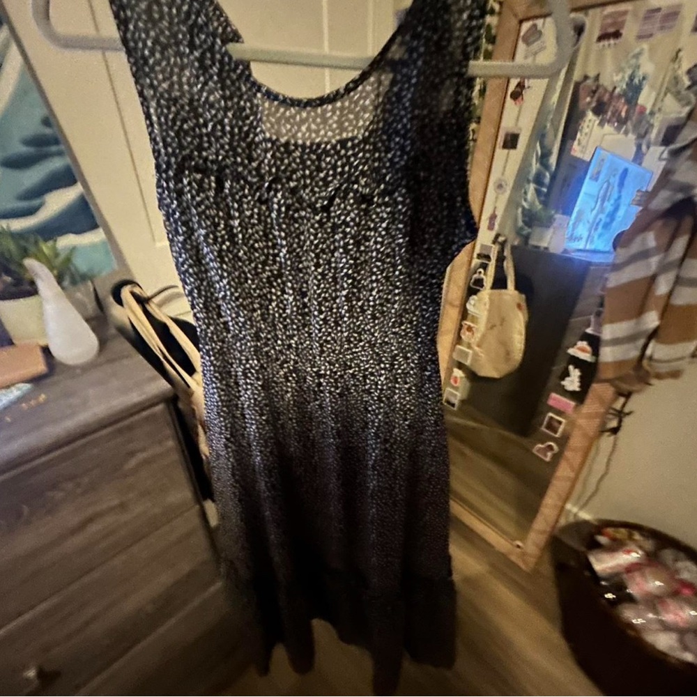 Nicole Miller Black and White Midi Dress